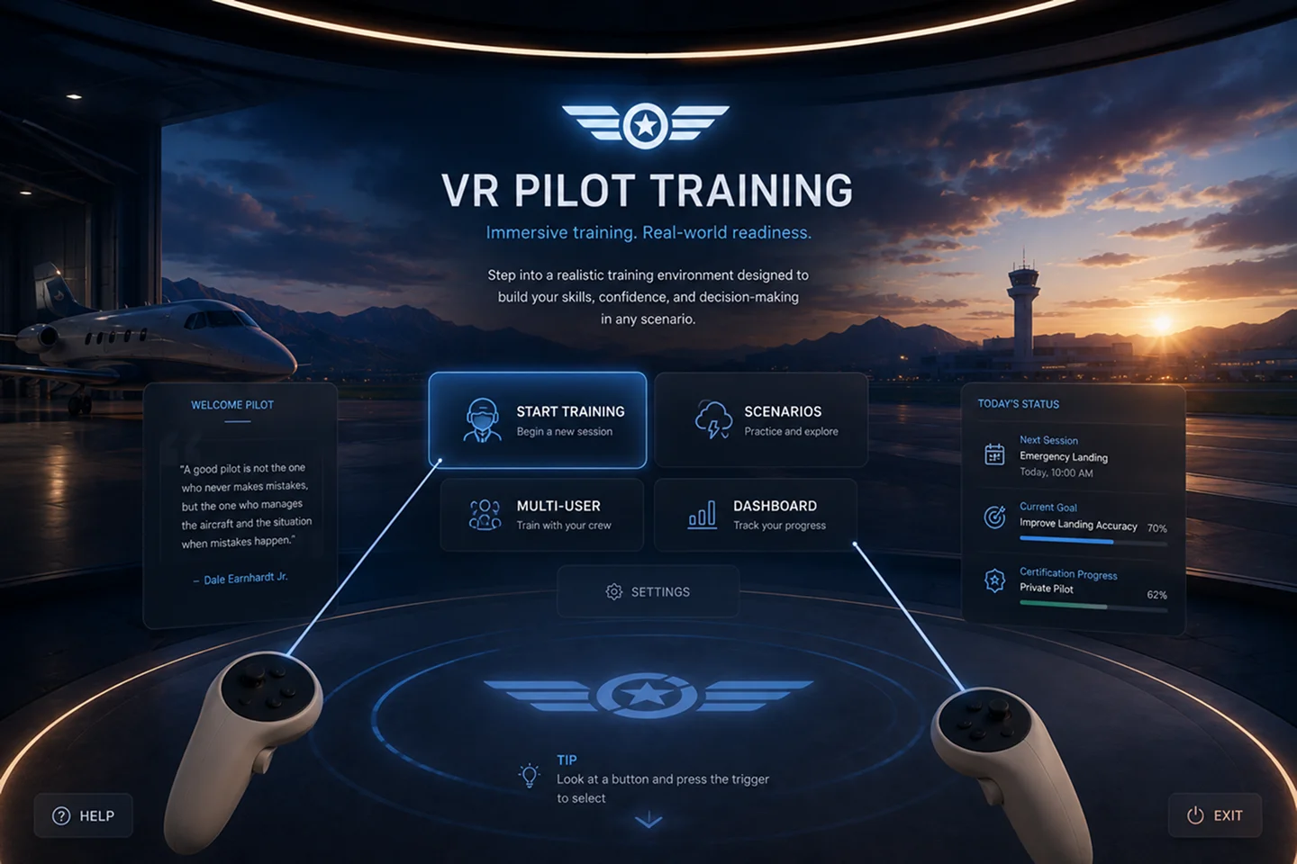 VR Pilot Training Ecosystem — slide 12